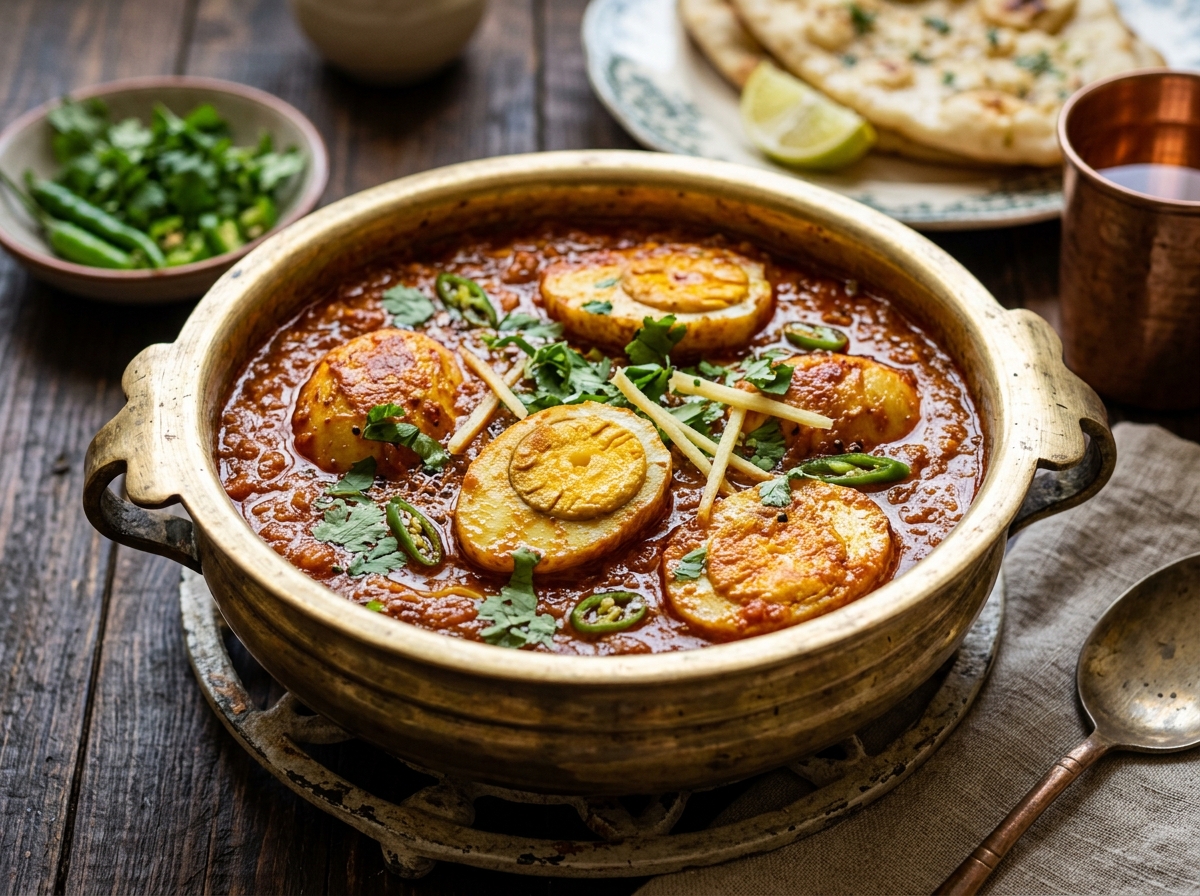 Egg Curries at Taj Darbar